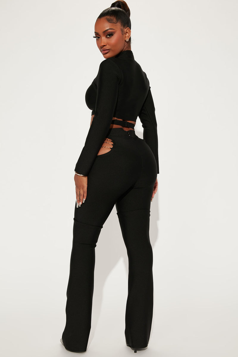 Extra Lounge Pant Set - Black, Fashion Nova, Matching Sets