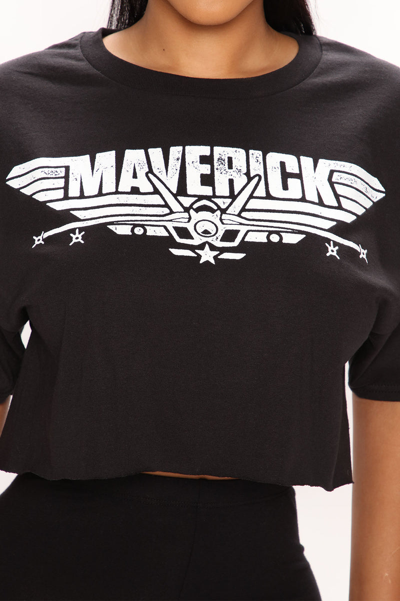 Top Gun Maverick | Tops Fashion Black Bottoms - and Nova | Fashion Crop Tee Nova, Screens