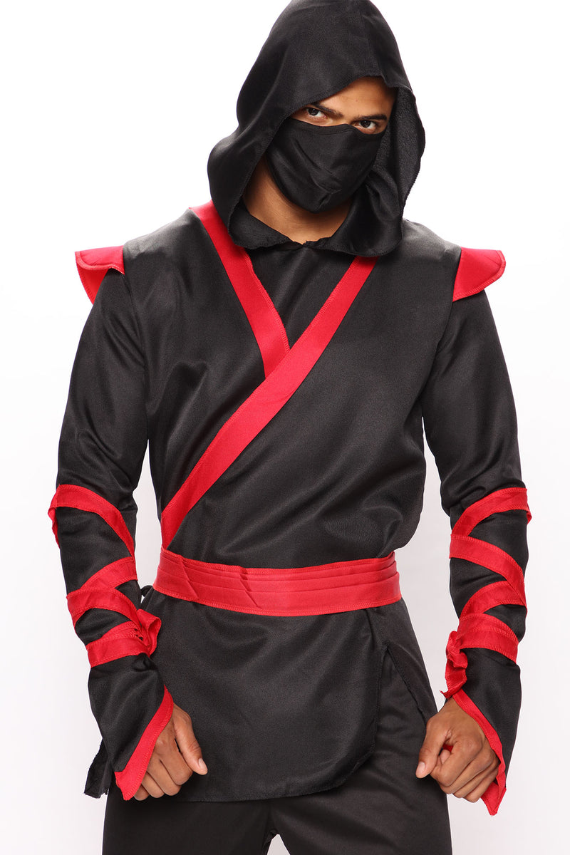 Sexy Stealth Ninja 5 Piece Costume - Black/Red, Fashion Nova, Womens  Costumes