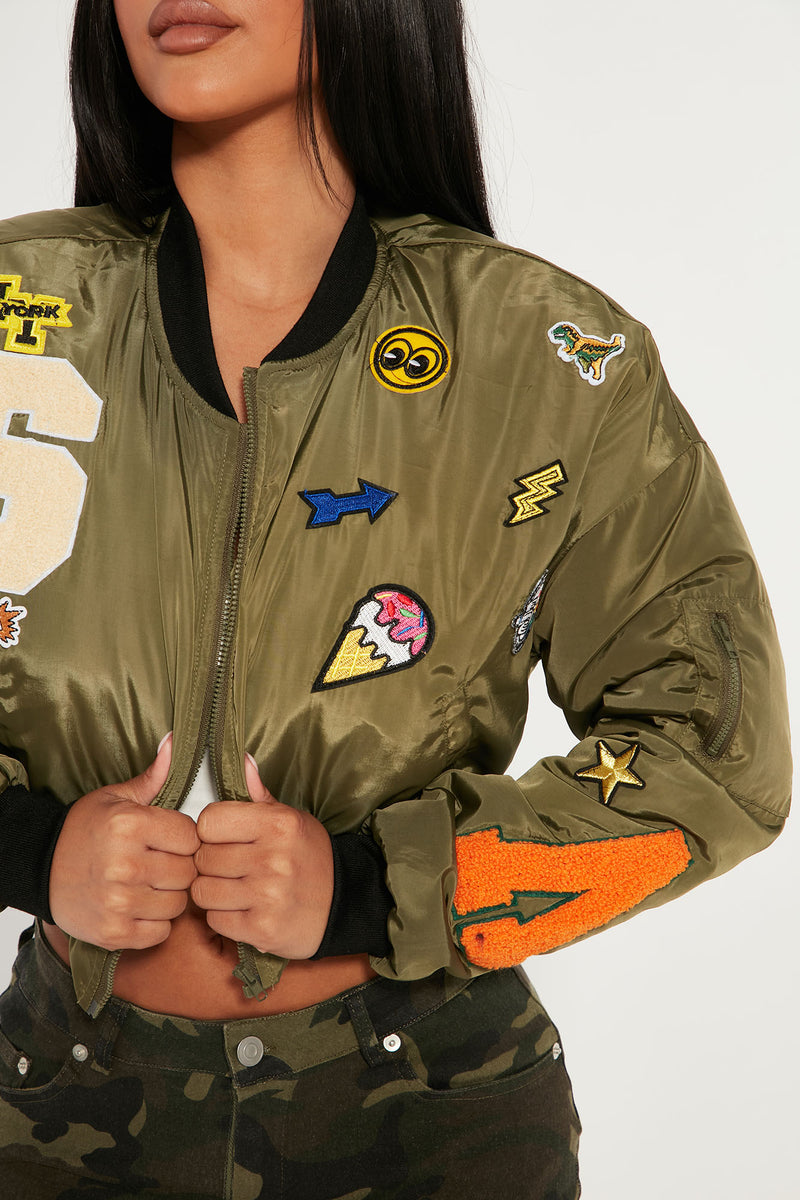 Telfar cropped bomber jacket