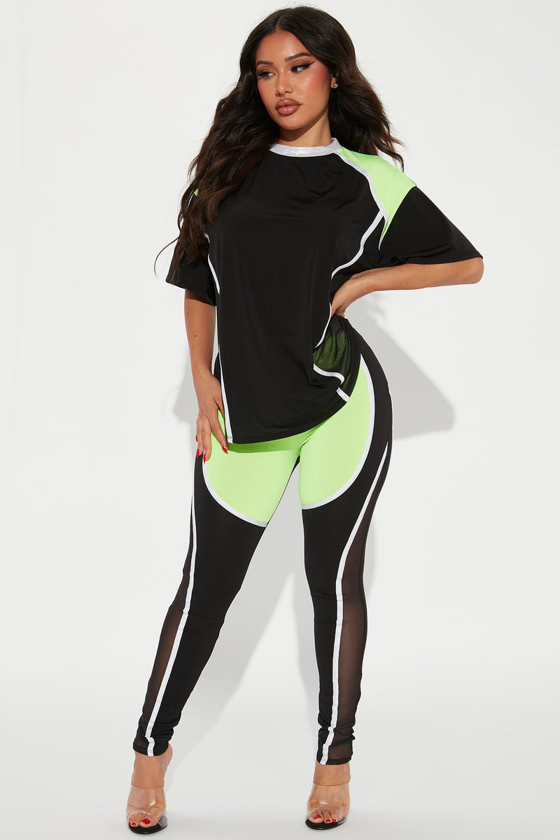 Nice And Clear 3 Piece Legging Set - Black