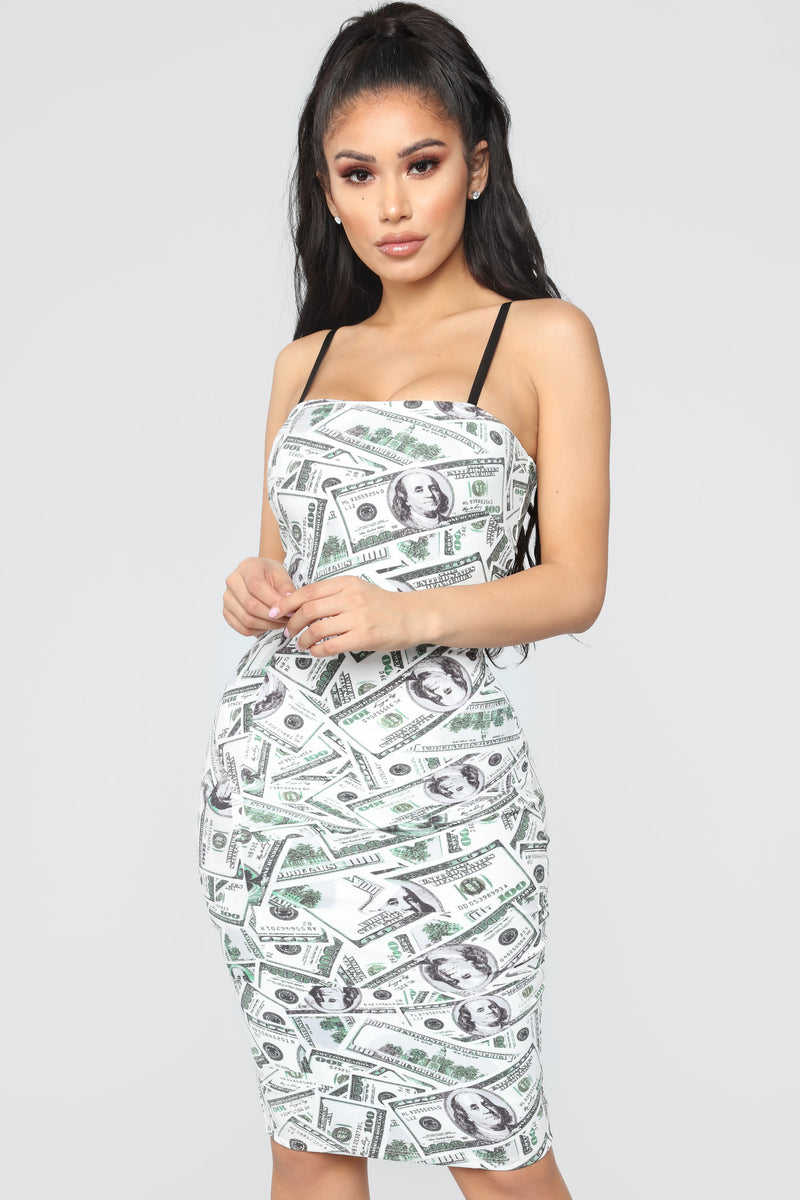 100 dollar bill dress