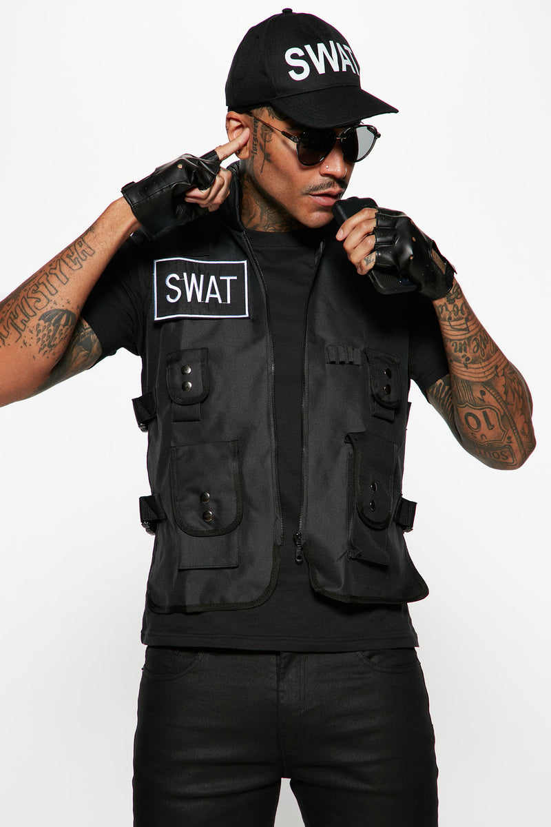 Mens SWAT Team Vest Costume 