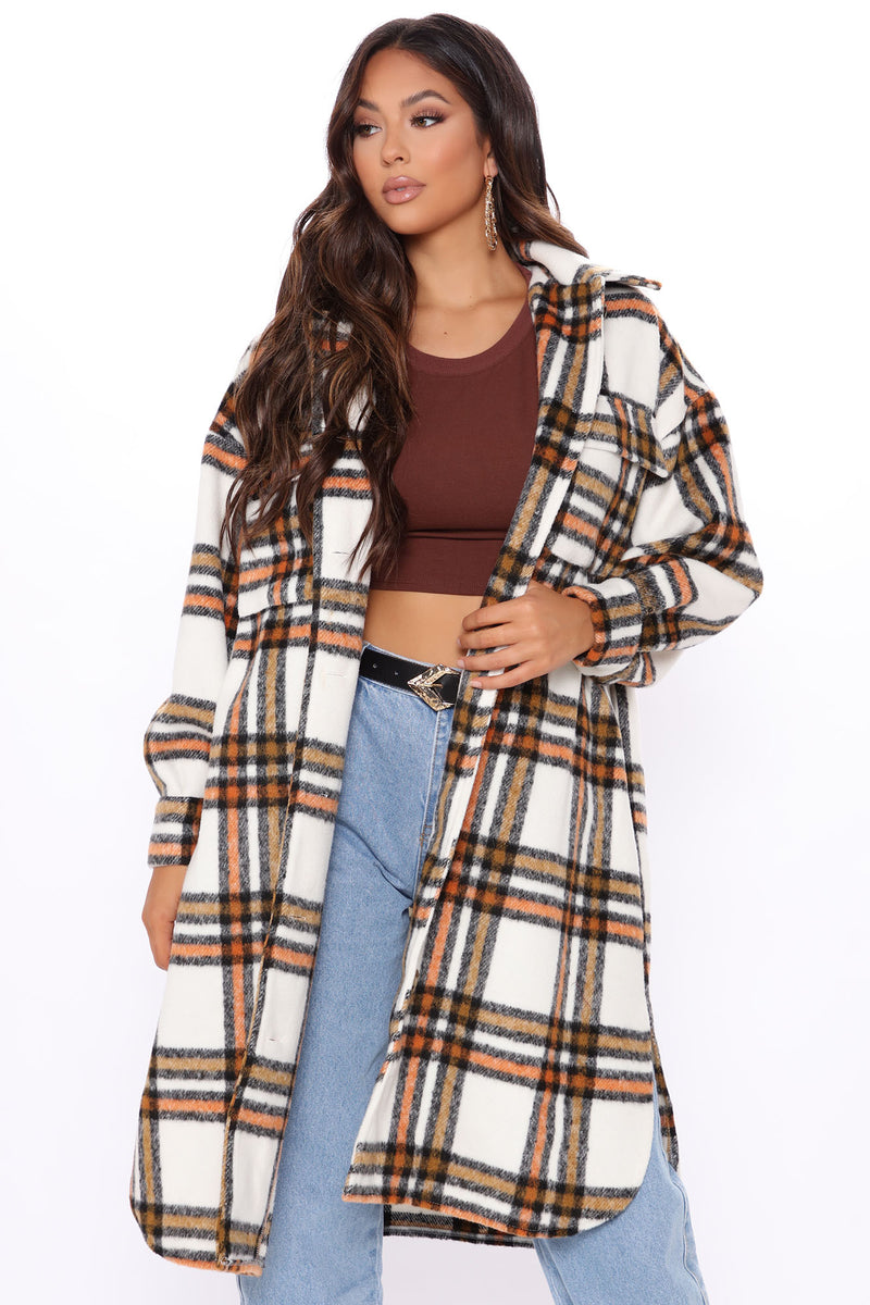 Paint The Town Plaid Jacket - Mustard/combo