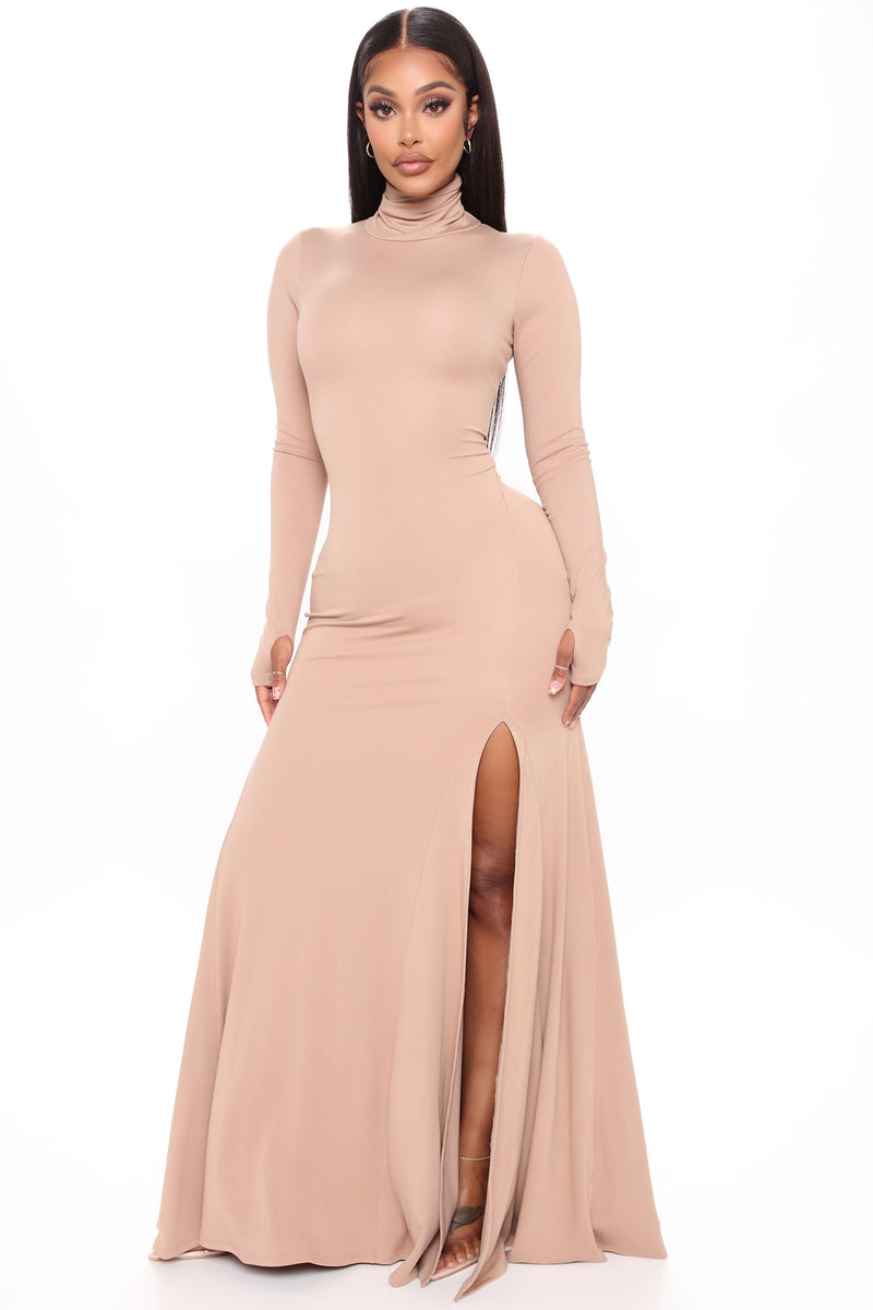 Great Impressions Maxi Dress - Taupe | Fashion Nova, Dresses
