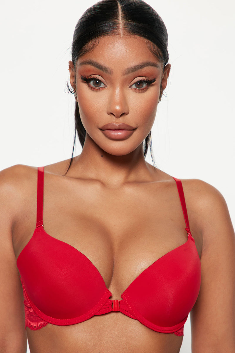 Buy Bebe women 2 pieces push up padded bra black combo and red Online