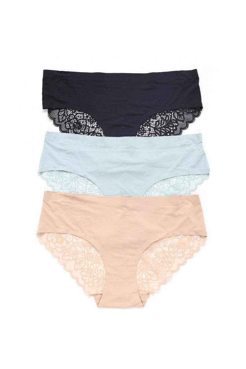 Morning Kiss Lace Hipster 3 Pack Panties - Nude/combo, Fashion Nova,  Lingerie & Sleepwear