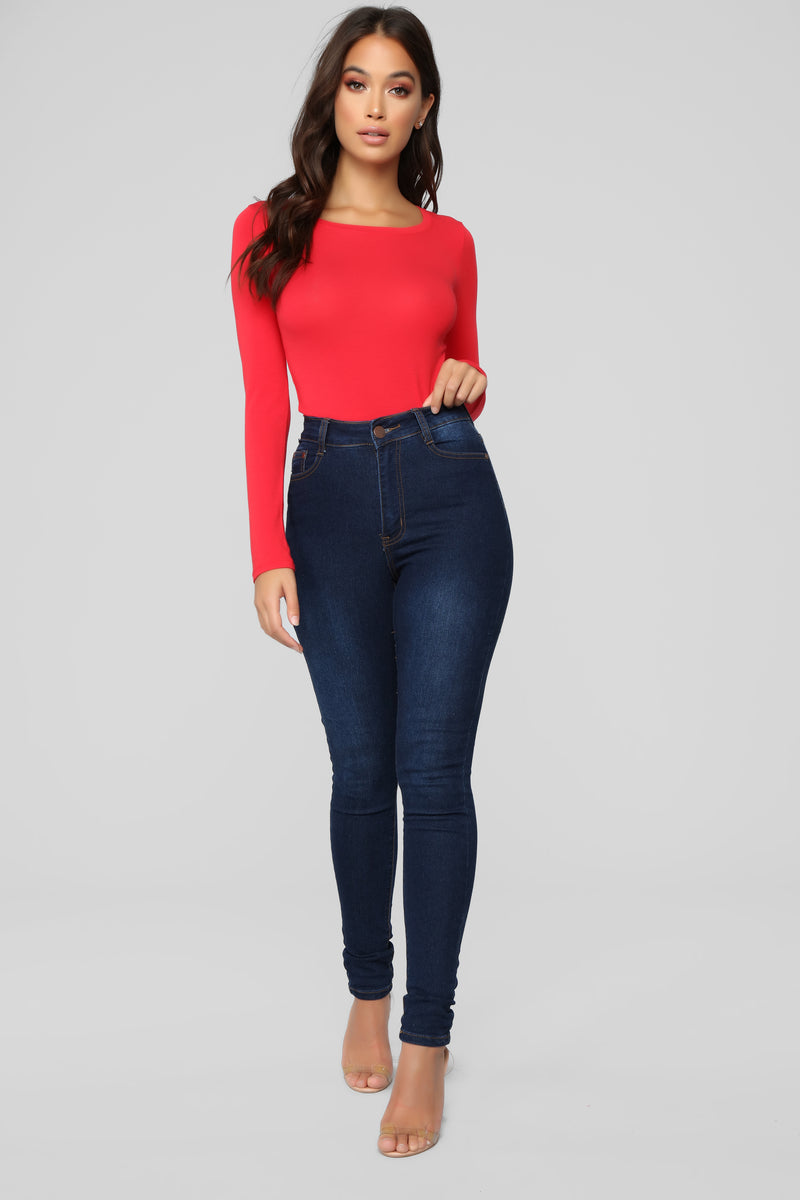 Yelisa Seamless Crop Top - Red, Fashion Nova, Basic Tops & Bodysuits