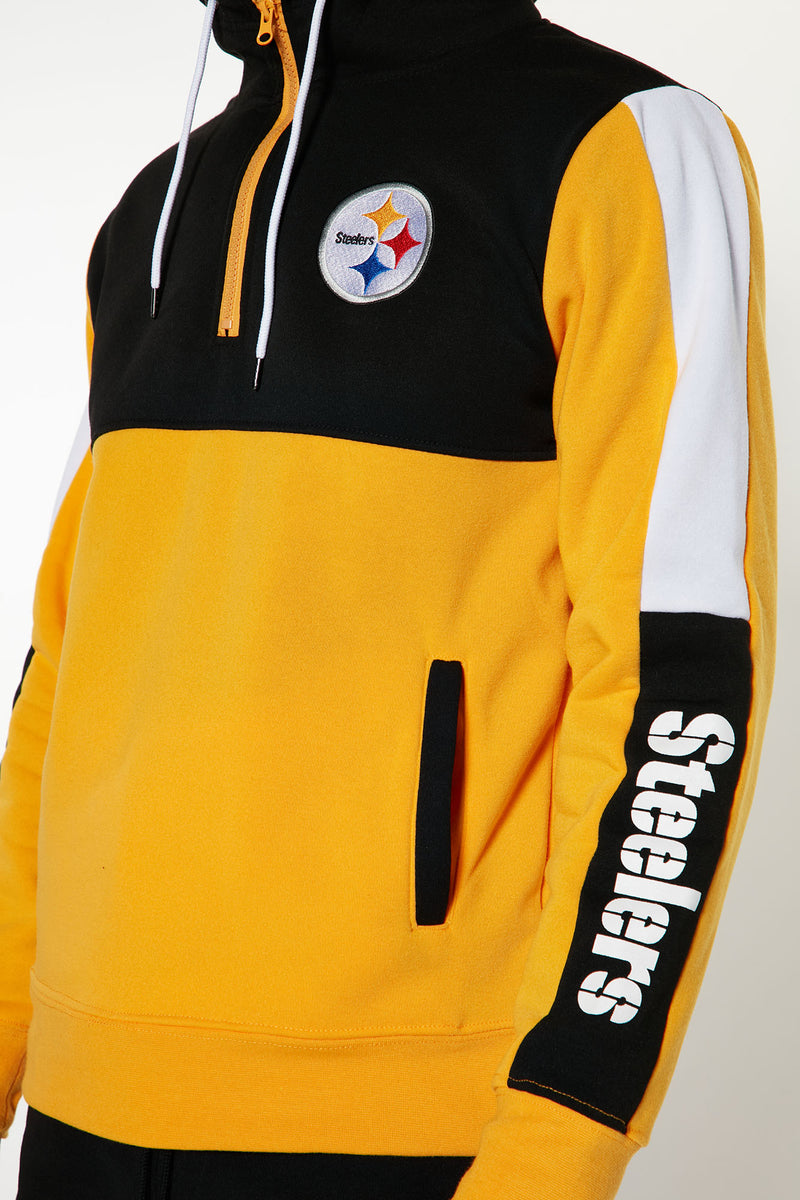 Pittsburgh Steelers Quarter Zip Hoodie - Black, Fashion Nova, Mens Graphic  Tees