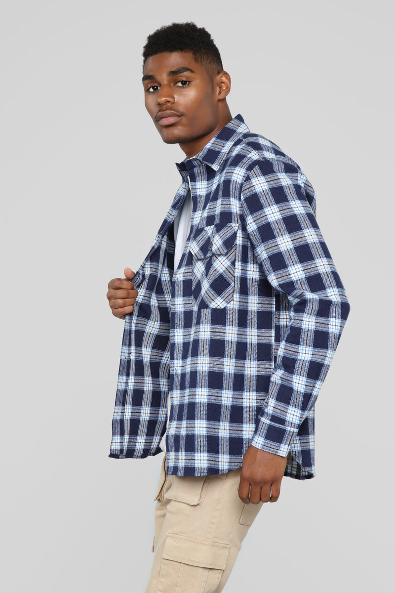 Kane's Long Sleeve Flannel Top- Orange/combo