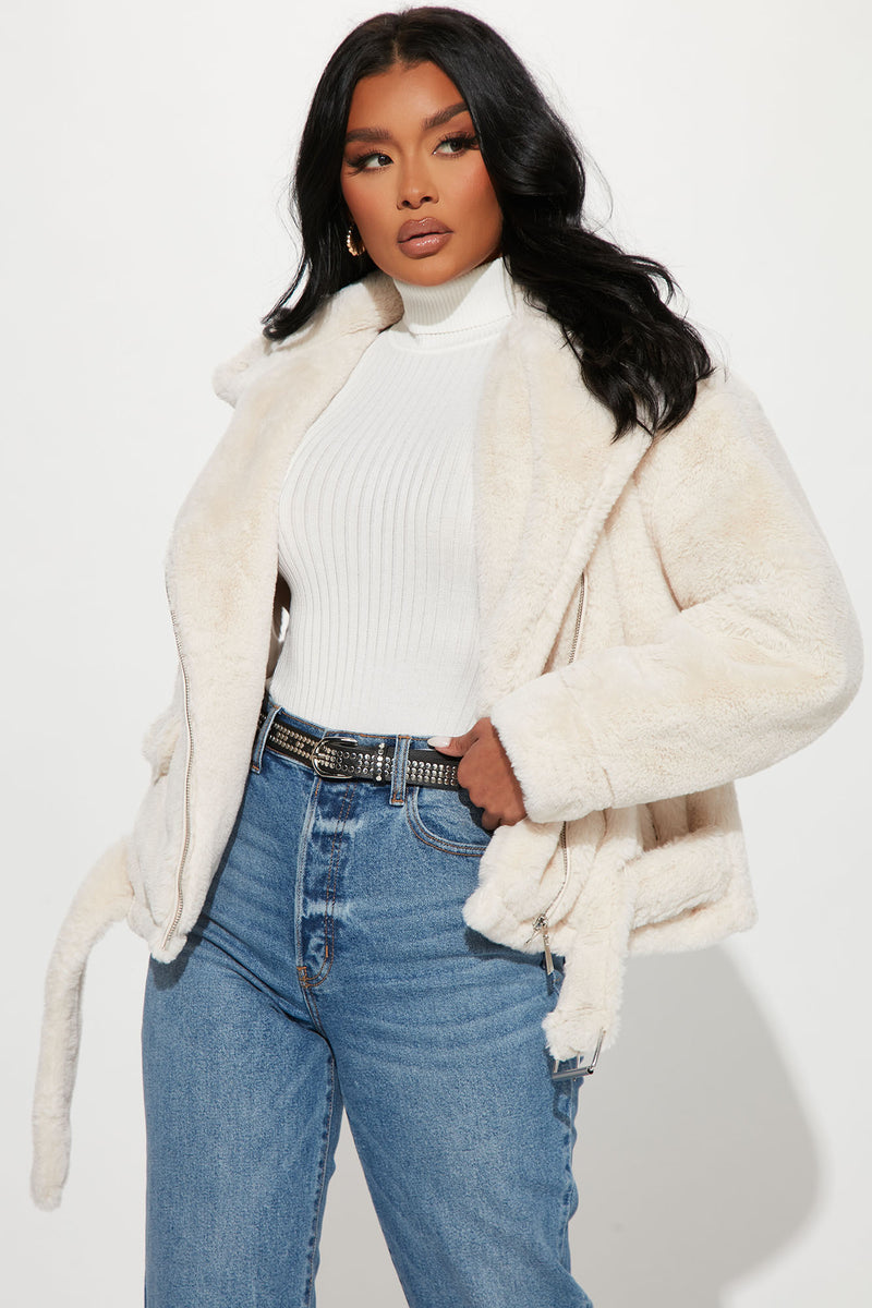 Cool Vibes Faux Fur Jacket - Cream | Fashion Nova, Jackets