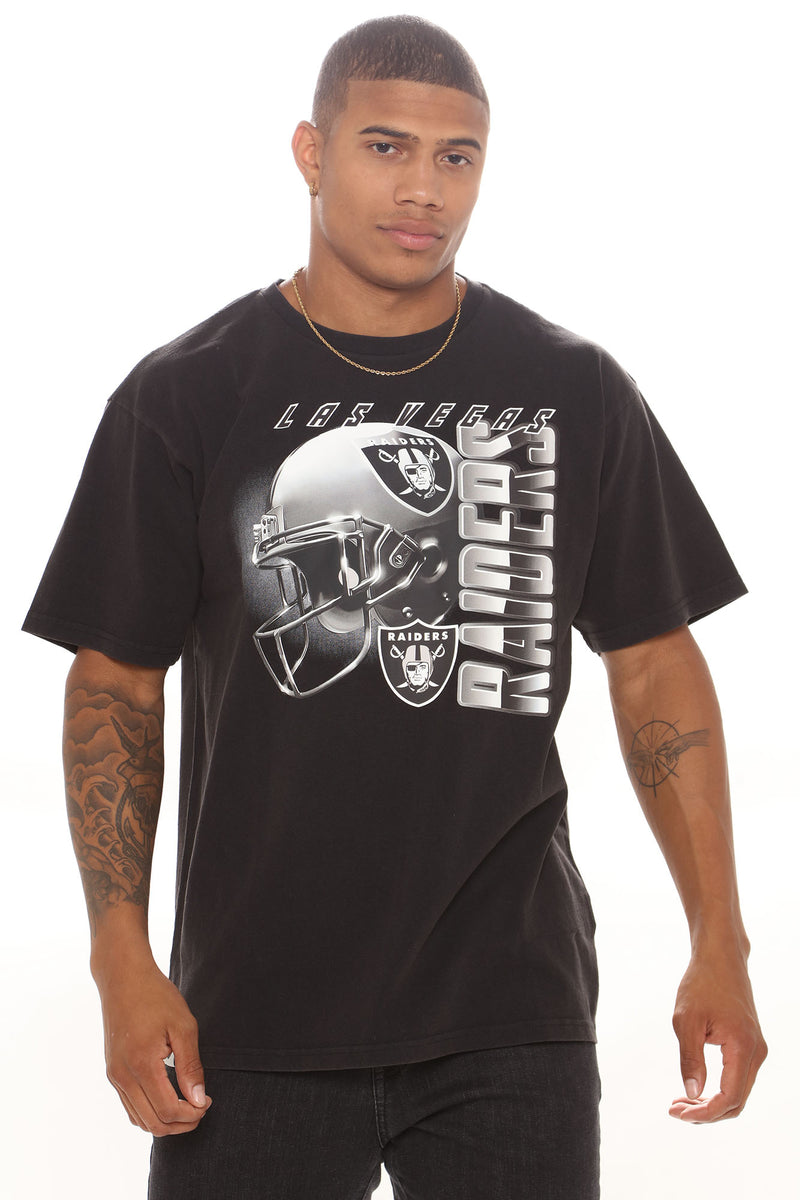 Raiders Tie Dye Short Sleeve Tee - Black, Fashion Nova, Mens Graphic Tees