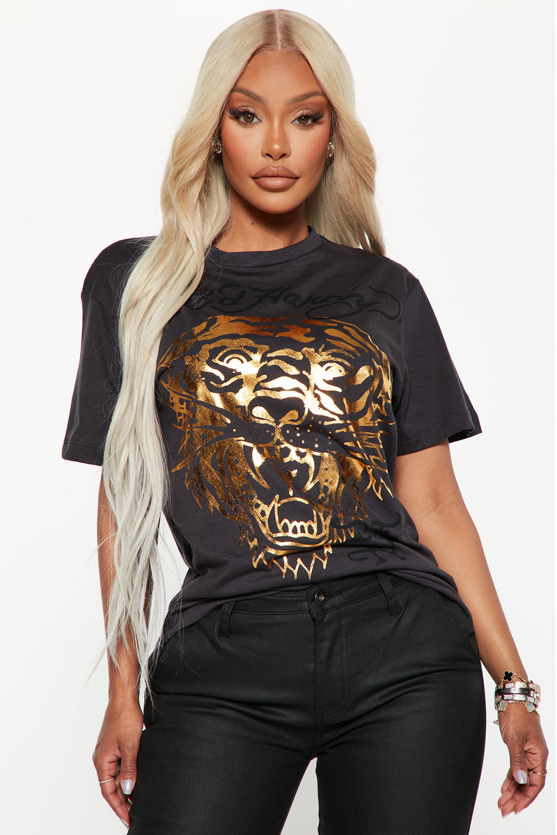 Ed Hardy Tiger Black Wash T-Shirt