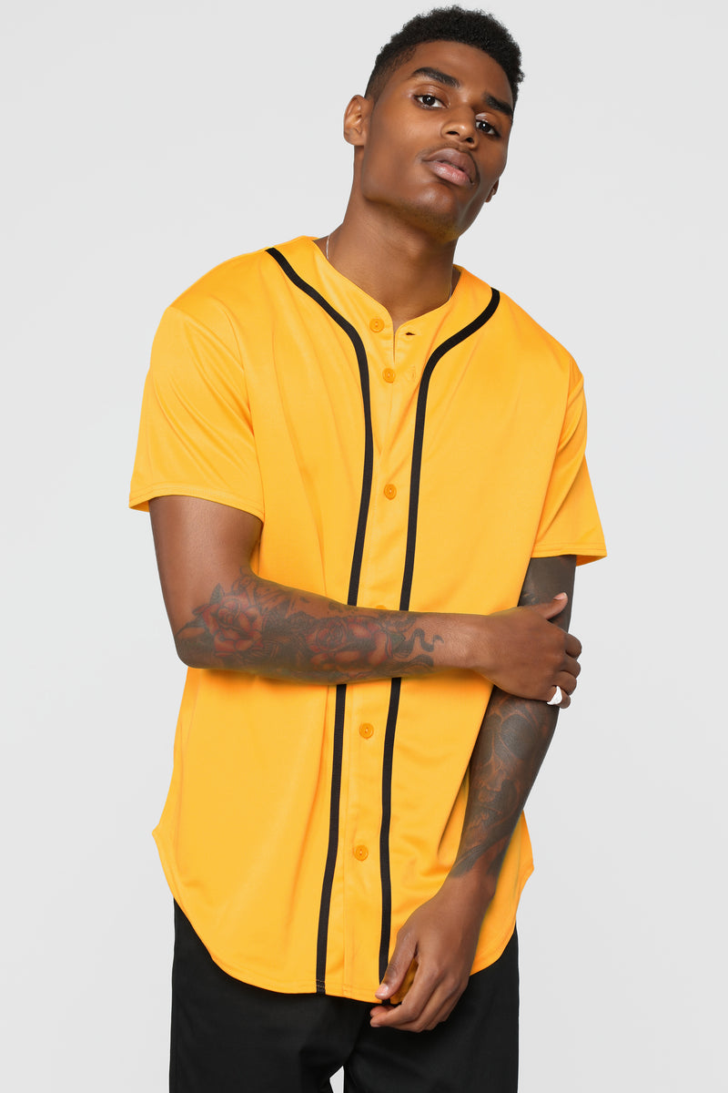 Homerun Baseball Jersey - Red, Fashion Nova, Mens Shirts