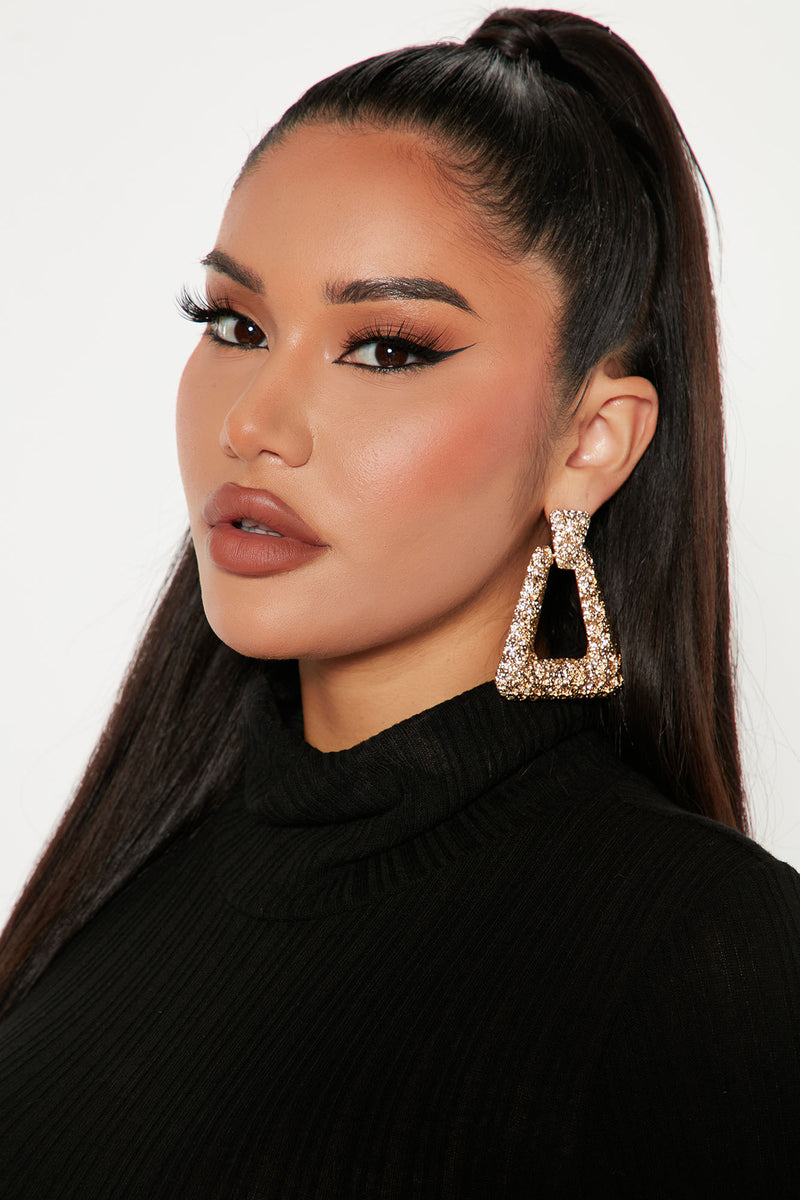 Hidden Gems Earrings Gold Fashion Nova Jewelry Fashion Nova