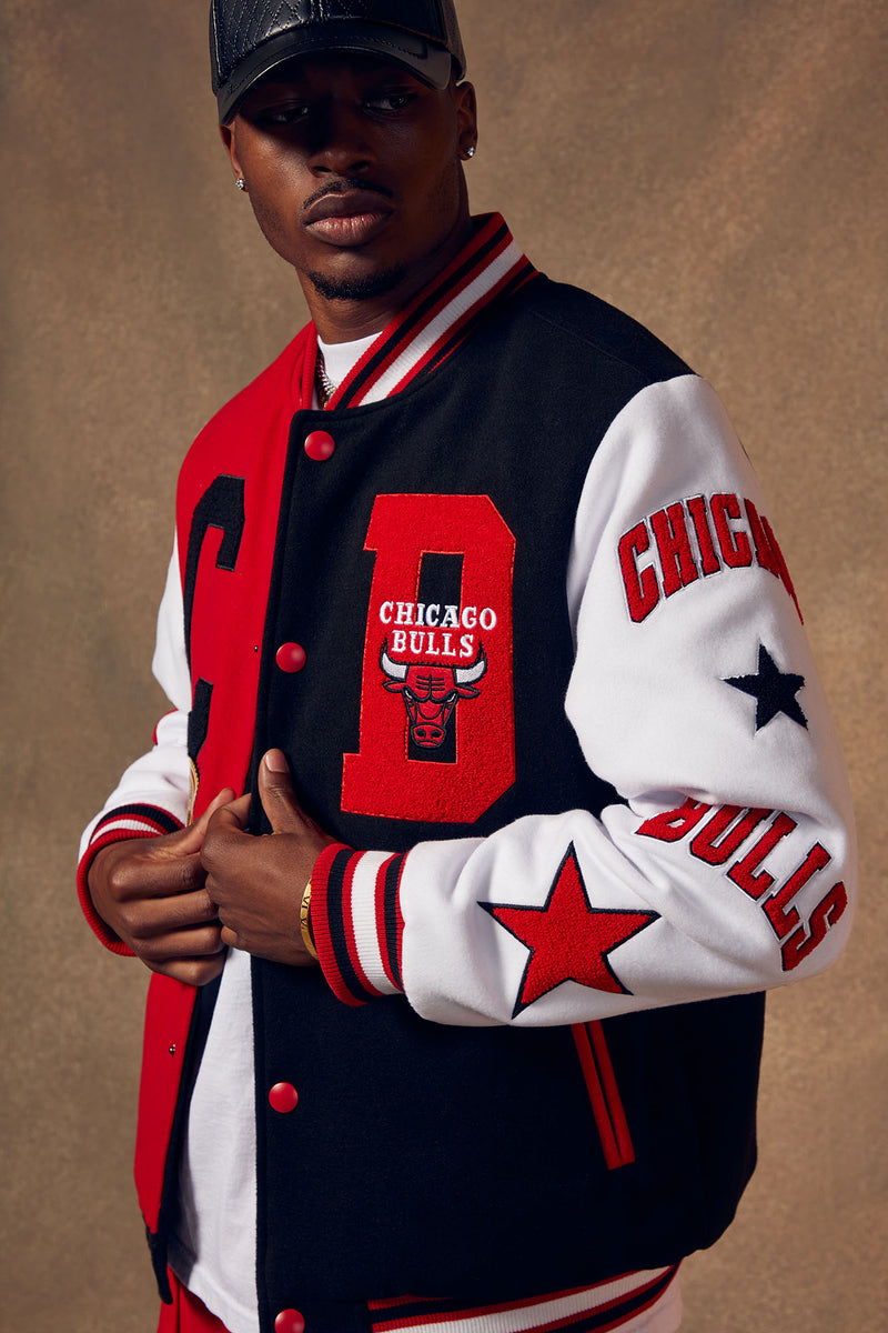 Chicago Bulls Loyalty Varsity Jacket - Red, Fashion Nova, Mens Jackets