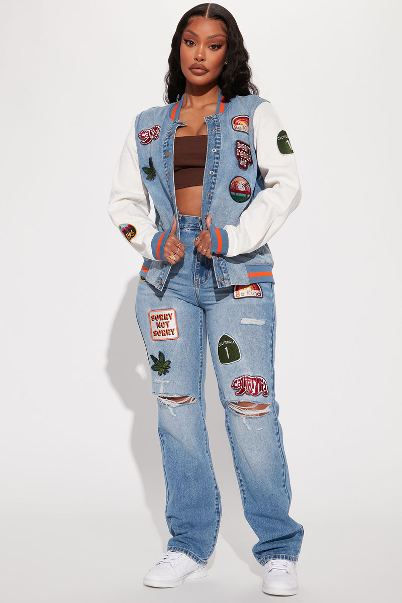 Women's All About The Patch Crop Denim Jacket  Denim jacket patches, Denim  jacket, Patches jacket