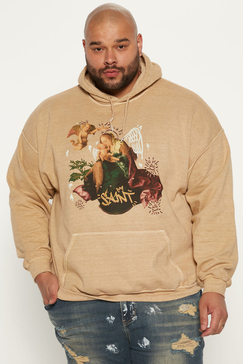 Saint Graffiti Embroidered Crewneck Sweatshirt - Sand, Fashion Nova, Mens  Fleece Tops