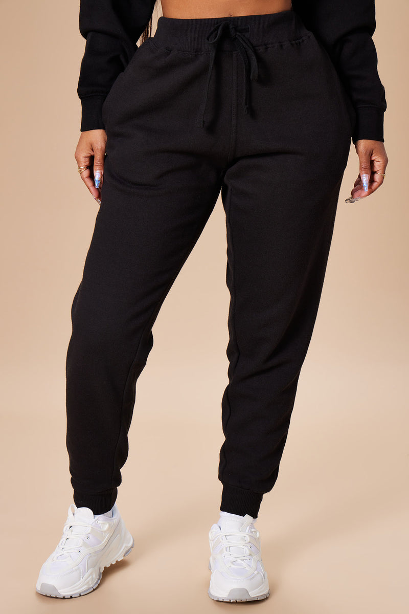 Stay stylish and comfortable with R Sofia black jogger pants