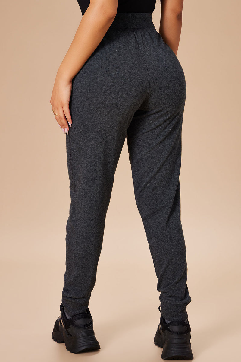 Buy Women's Super Combed Cotton Elastane French Terry Slim Fit Joggers With  Zipper Pockets - Charcoal Melange 1323