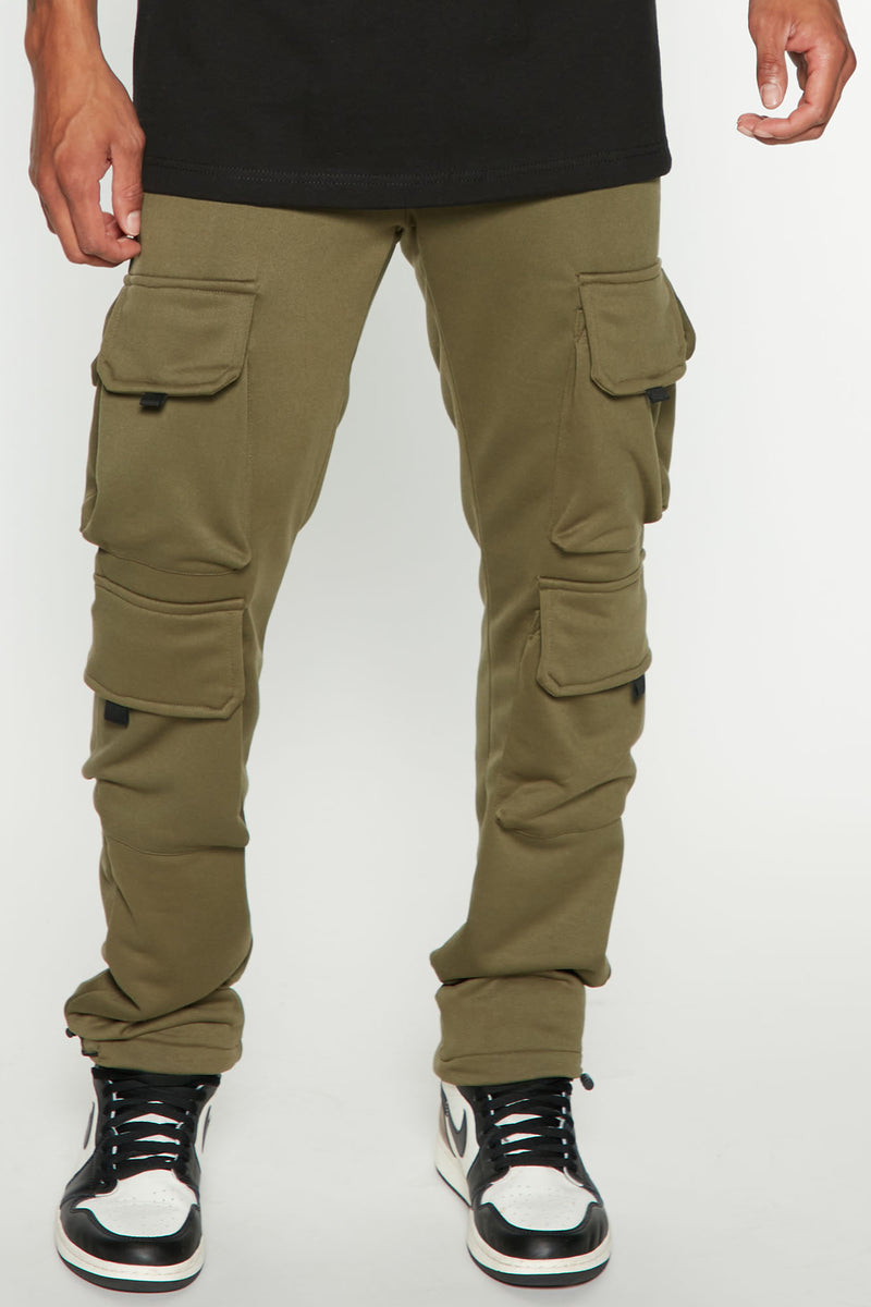 Mens See The Poison Cargo Jogger Pant in Olive Green size Small by Fashion  Nova