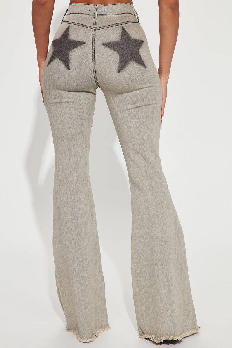 Rodeo Star Flare Jeans - Grey