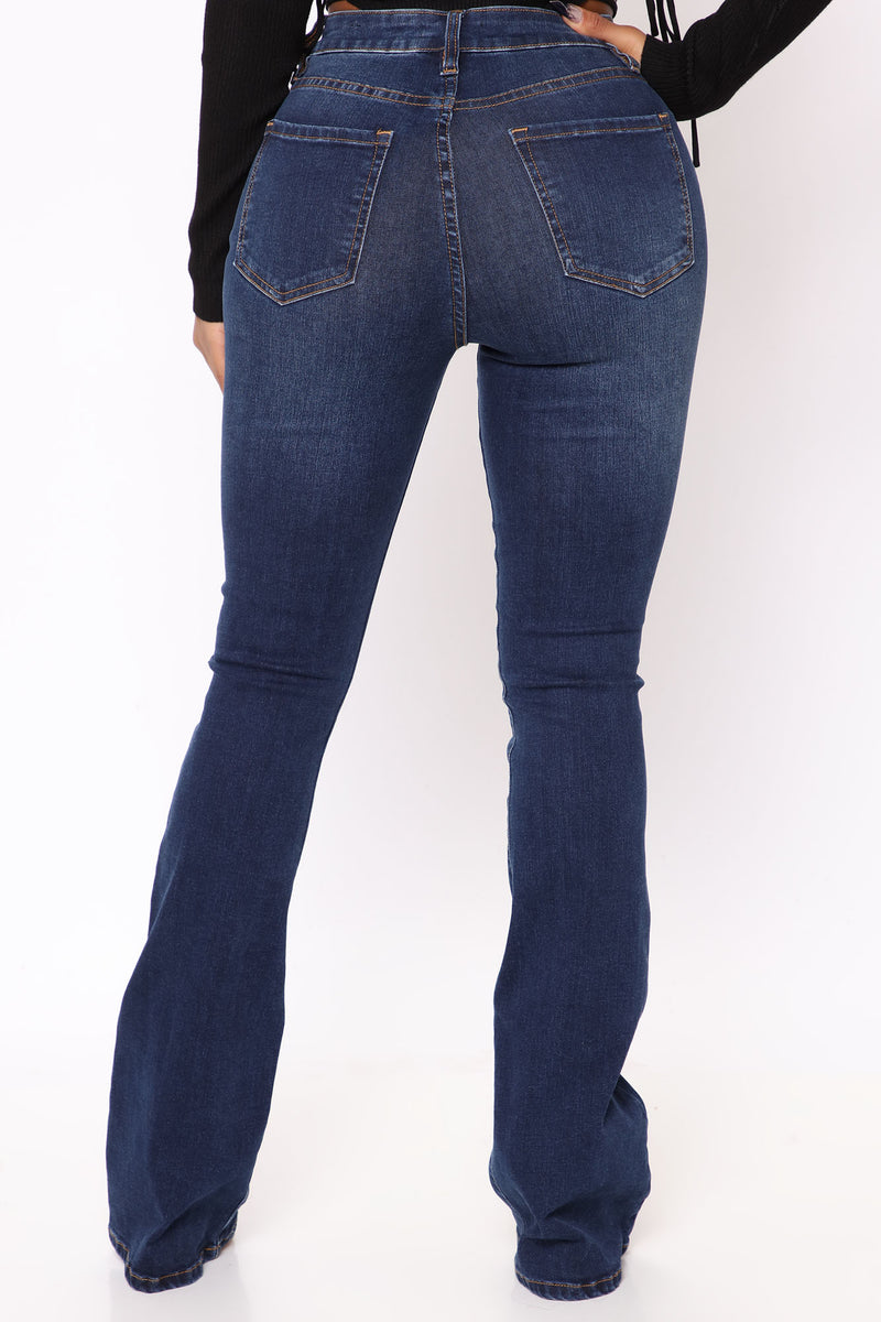 Affair Of The Flare Stretch Jeans - Dark Wash