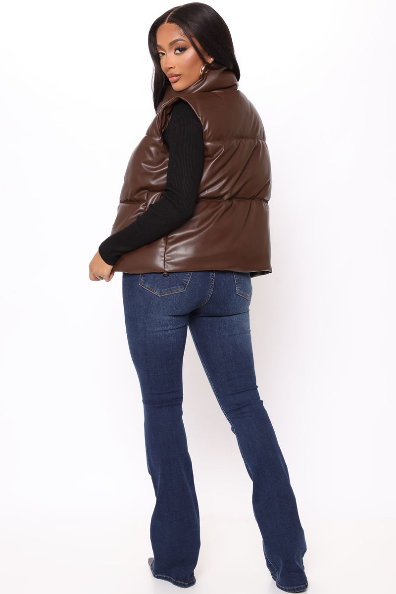 Live More Puffer Vest - Brown  Fashion Nova, Jackets & Coats