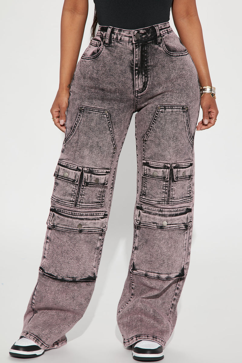 Bree Camo Stretch Cargo Jean - Olive/combo, Fashion Nova, Jeans