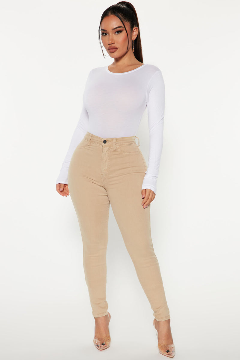 Celine Seamless Bodysuit - White, Fashion Nova, Bodysuits