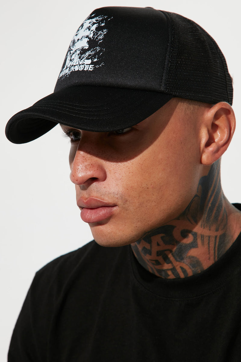 High Times Trucker Hat - Black, Fashion Nova, Mens Accessories