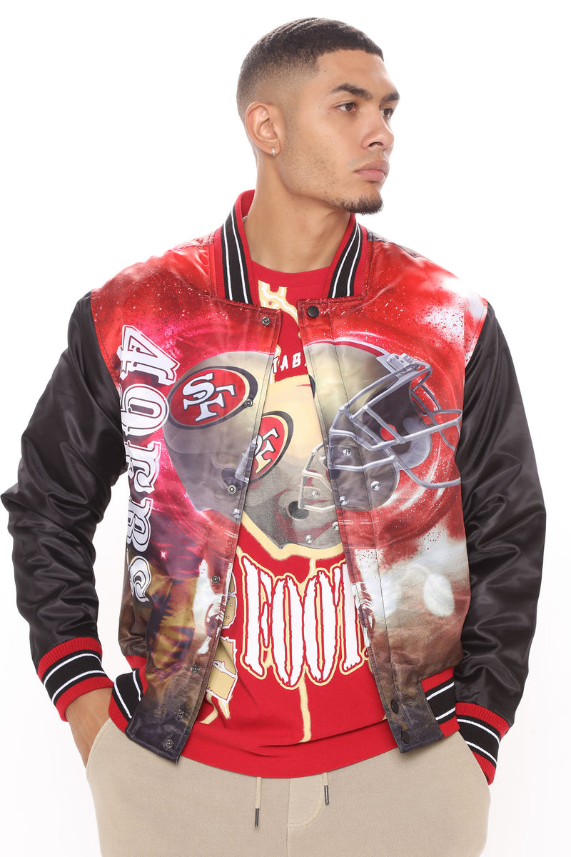 49ERS Varsity Jacket - Red/White, Fashion Nova, Mens Jackets