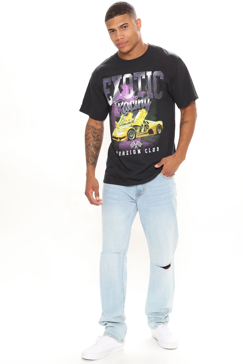 Men's Urban Chaos Short Sleeve Tee Shirt Print in Black Size XL by Fashion Nova