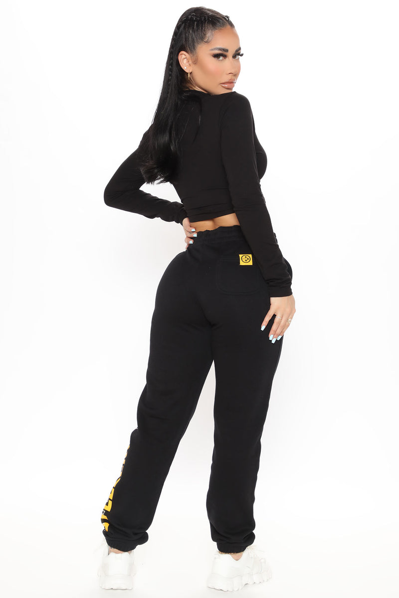 NFL We're The Champs Steelers Sweatpants - Black, Fashion Nova, Pants