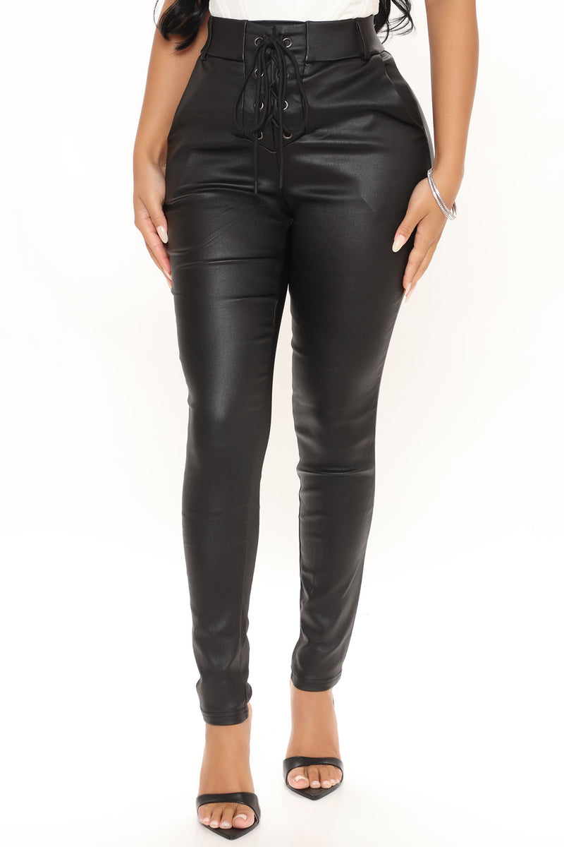 Sadie Faux Leather Pants - BLACK – Kloset Envy