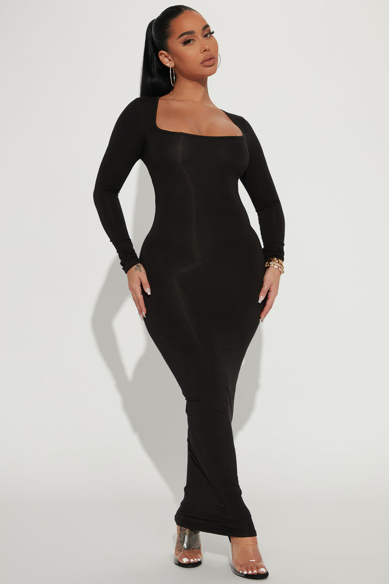 Makenzie Maxi Dress - Black, Fashion Nova, Dresses