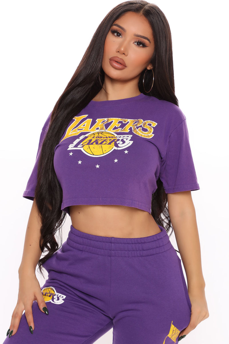 Lakers Halftime T-Shirt Dress - Black, Fashion Nova, Screens Tops and  Bottoms