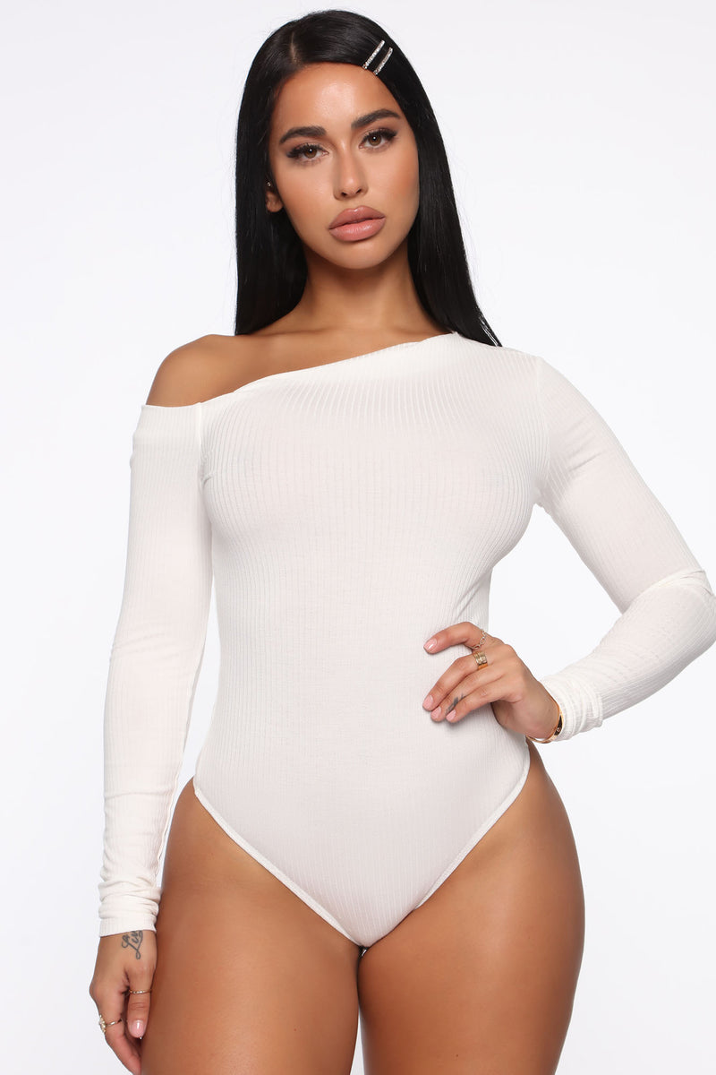 Carla One Shoulder Bodysuit - Ivory