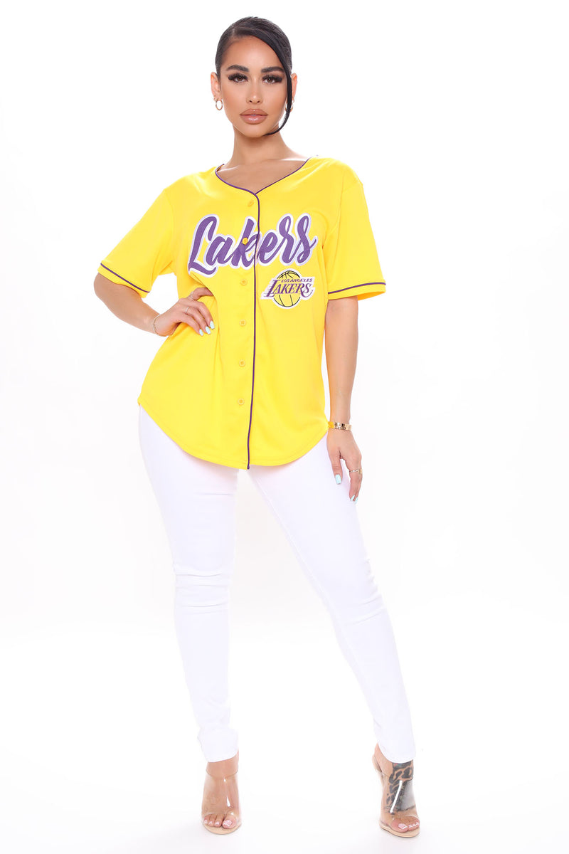 NBA Pass The Ball Lakers Hoodie - Yellow, Fashion Nova, Screens Tops and  Bottoms