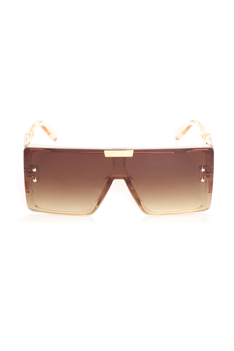 Men's Luda Sunglasses in Beige by Fashion Nova