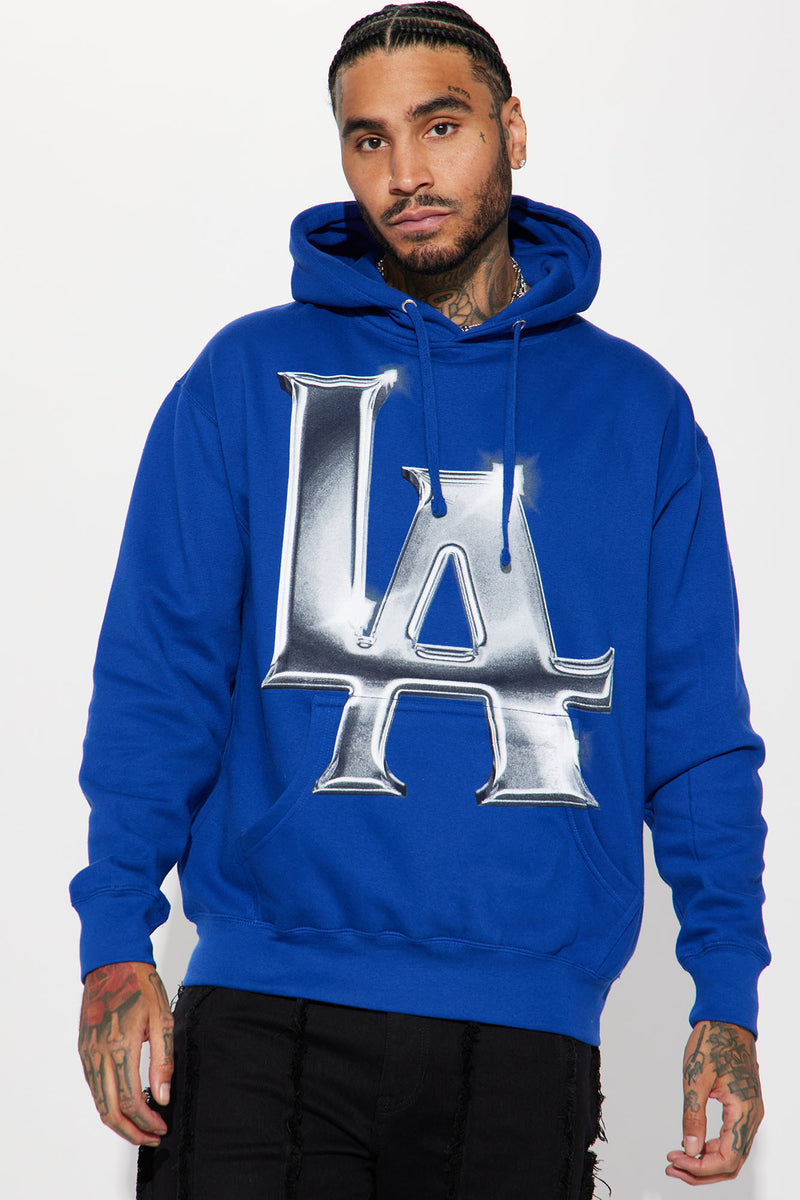 Los Angeles Dodgers Back Arch Name Hoodie Sweatshirt 19 Blue / 2XL