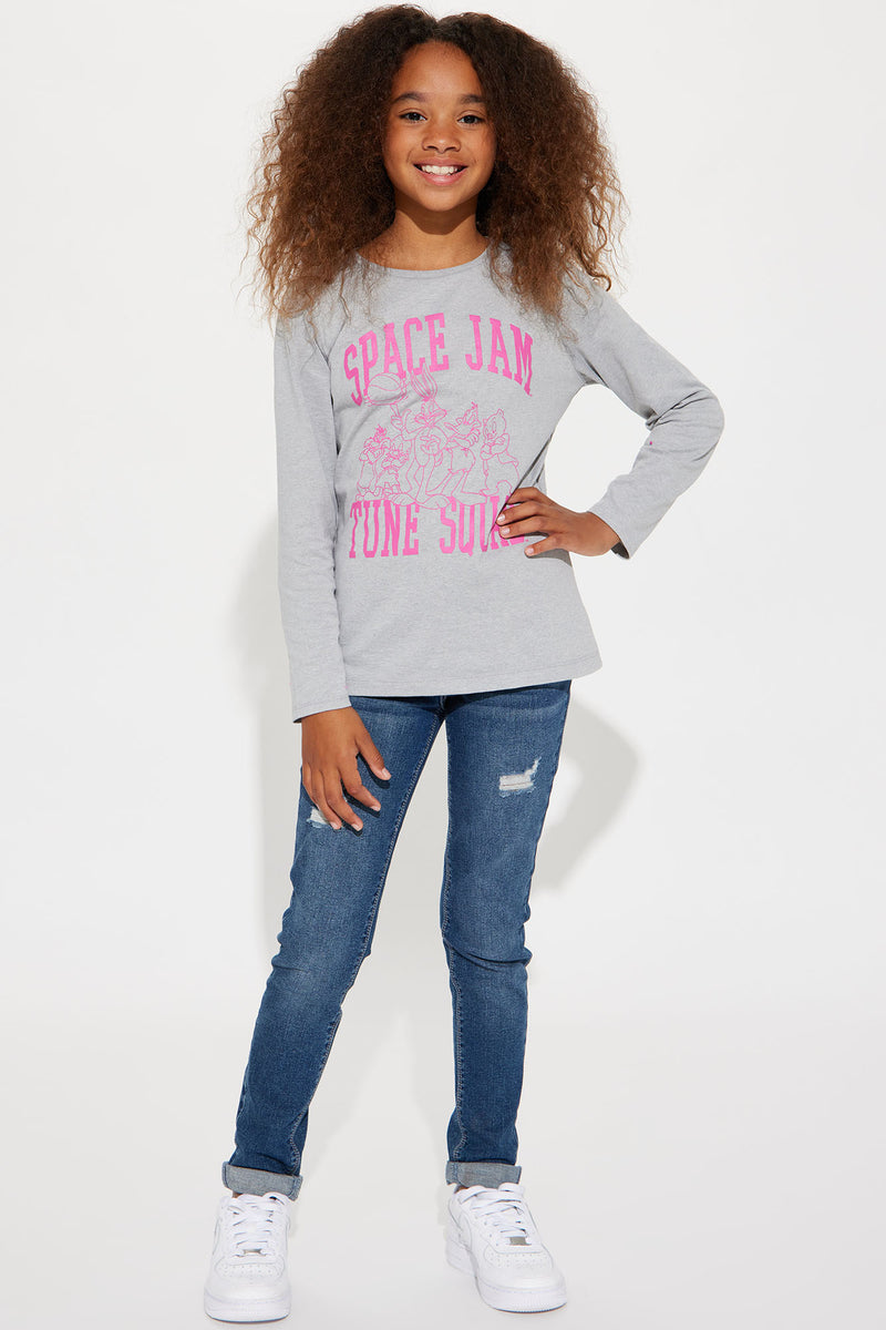 Grey Kids Squad Nova Tune | & - T-Shirts Fashion Sleeve Tee Nova, Space Fashion Tops | Jam Mini Long