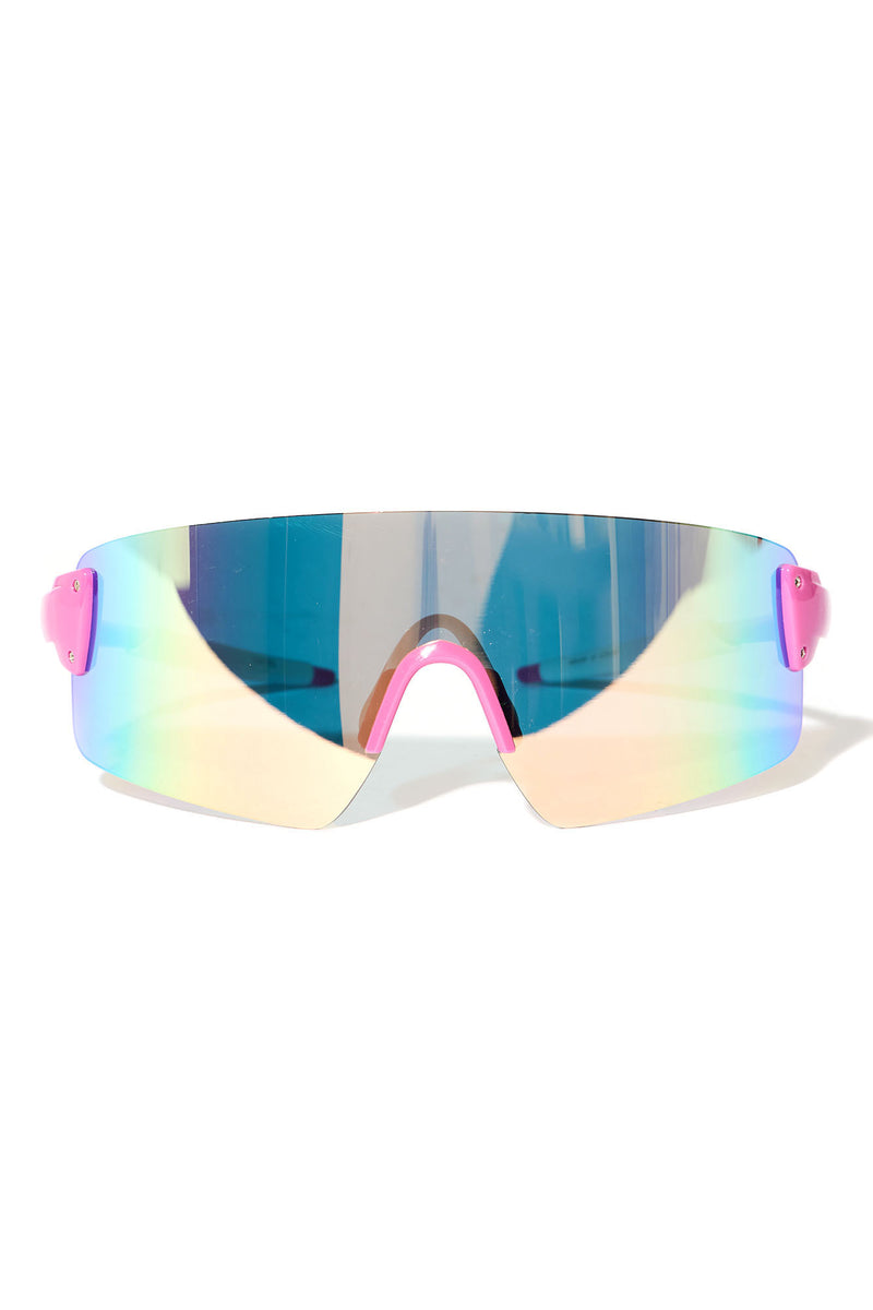 Sport Performance Sunglasses - Pink, Fashion Nova, Sunglasses