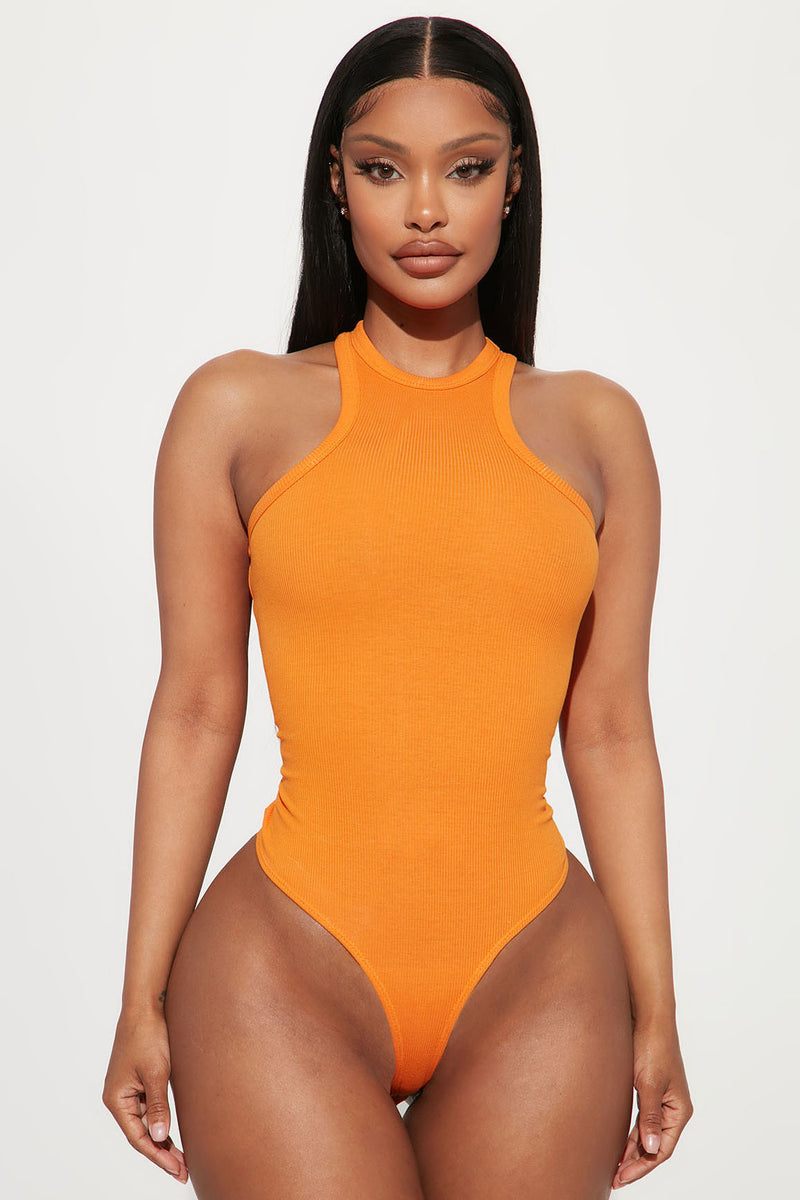 Fashion Nova, Tops, Fashion Nova Orange Short Sleeve Plus Size Bodysuit  Size 3x