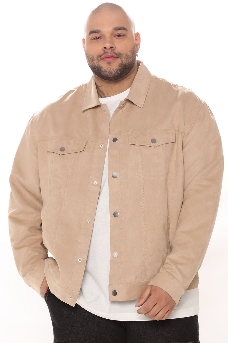 Sherpa Trucker Jacket - Tan, Fashion Nova, Mens Jackets