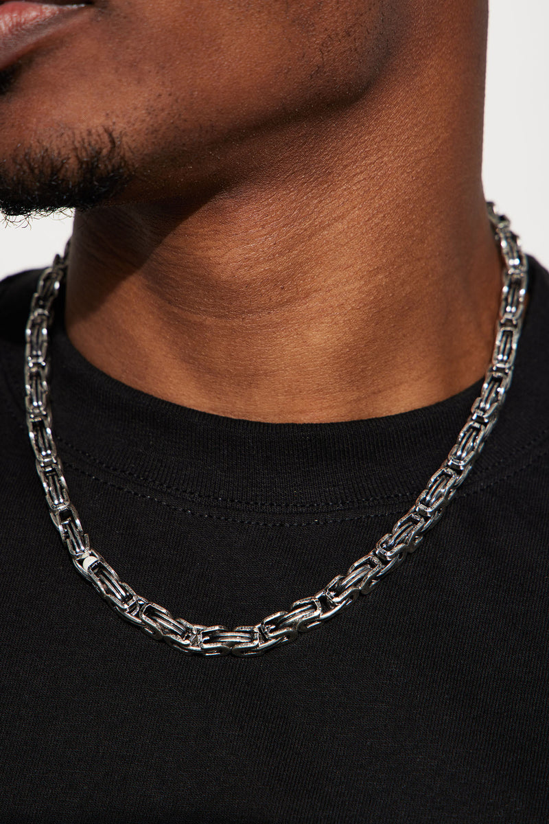 Men's Clear As Ice Chain Necklace in Silver by Fashion Nova