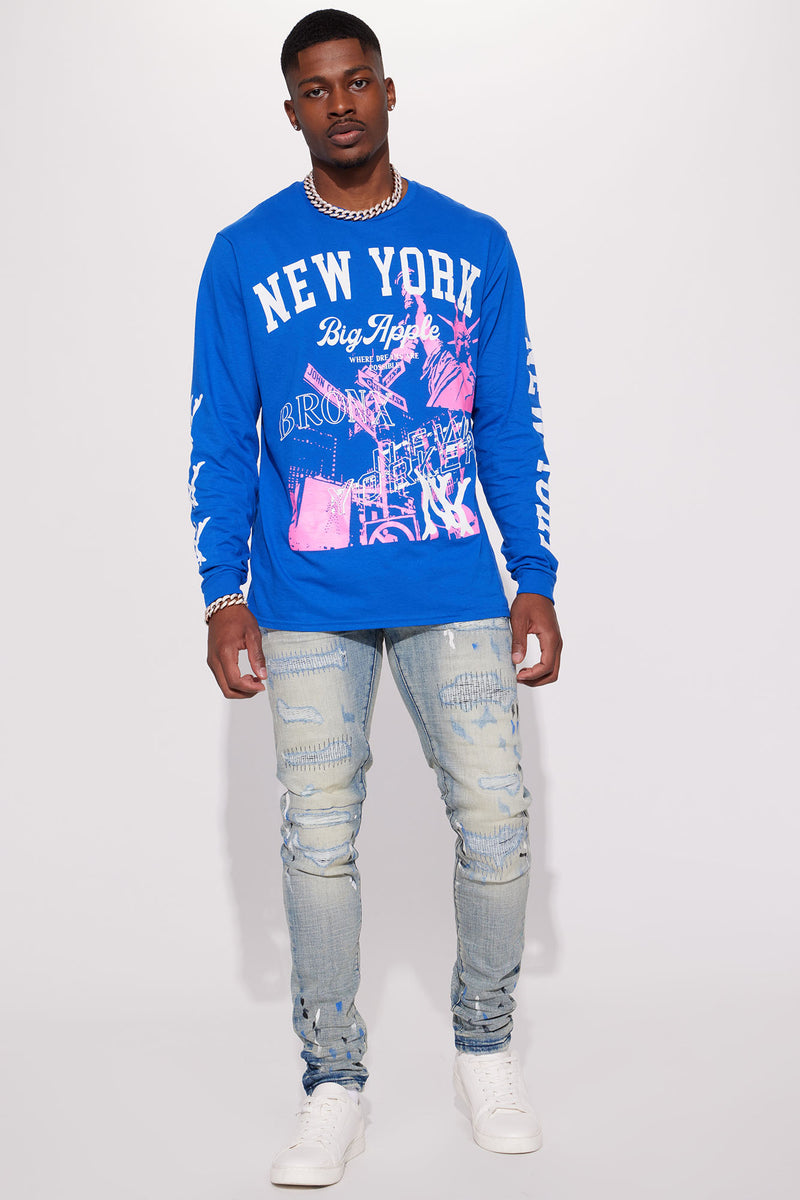 Big Apple Long Sleeve Tee - Royal