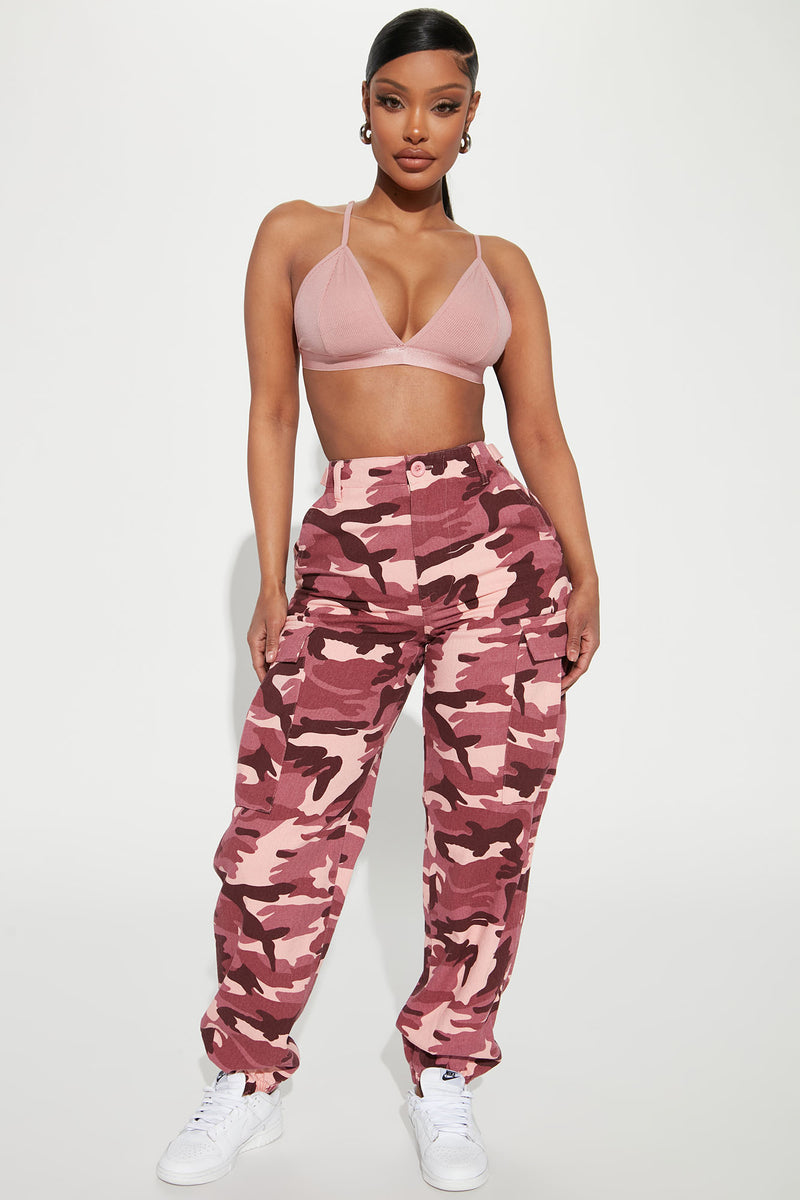 Cadet Kim Oversized Camo Pants - Pink/combo