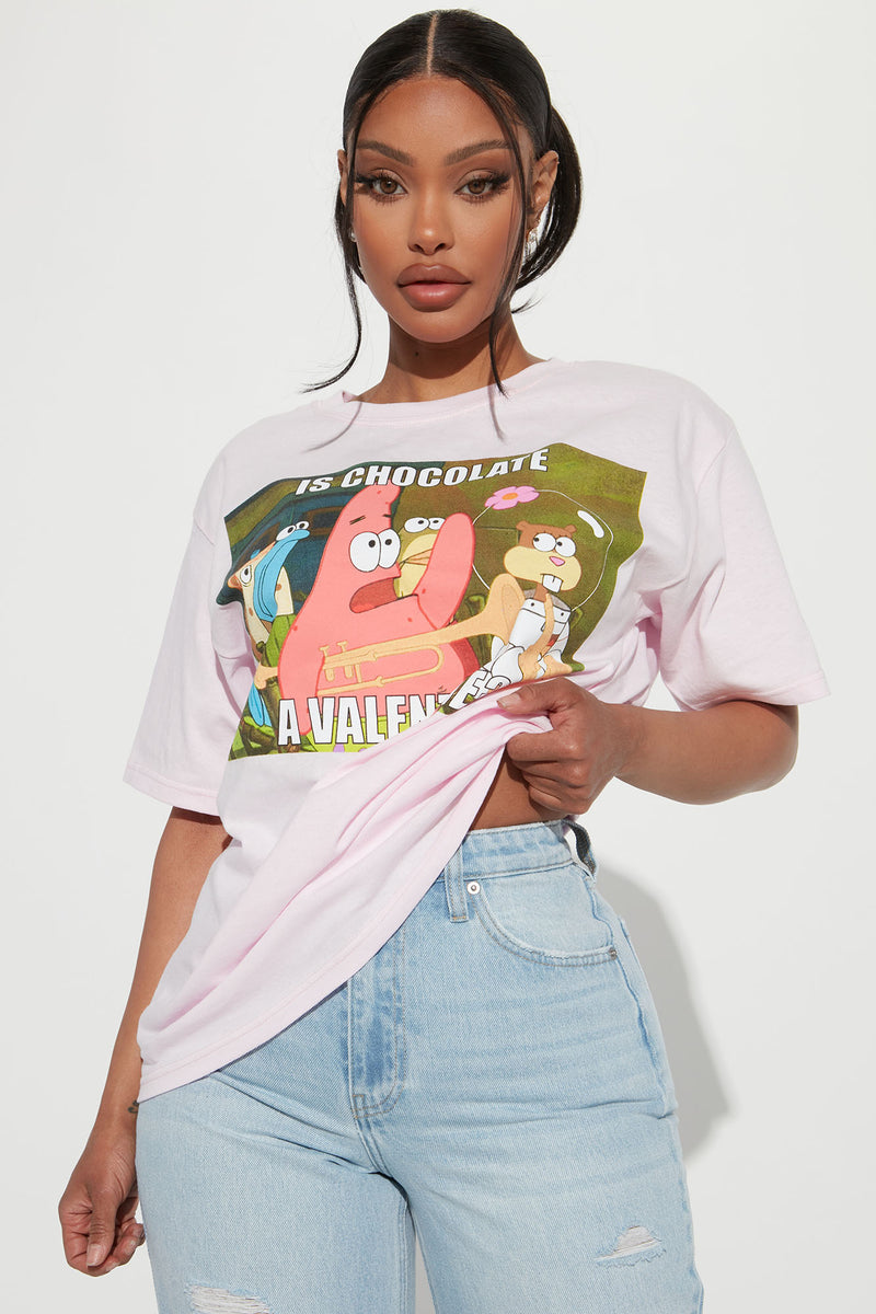 SpongeBob Squarepants Jersey Tee - White/Black, Fashion Nova, Screens Tops  and Bottoms