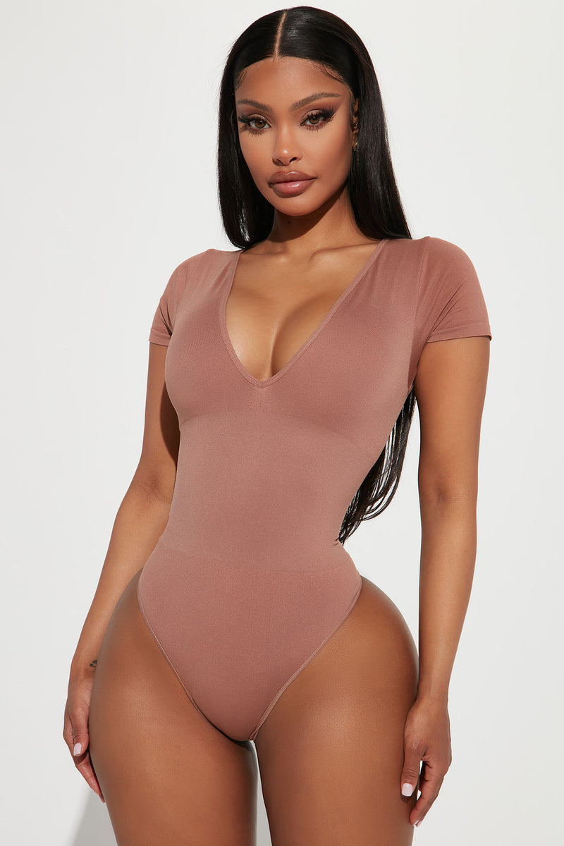 Oh She Is Cinched Sculpt Shapewear Bodysuit - Chocolate